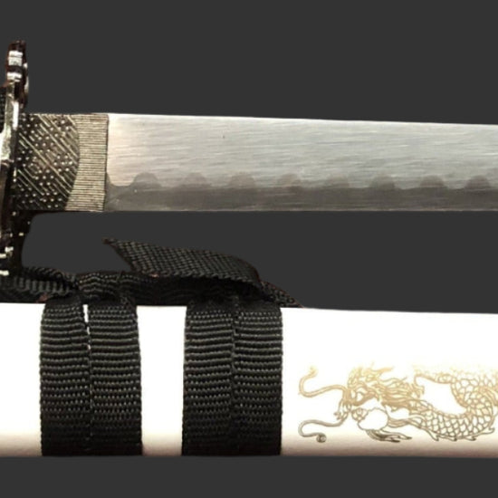 Golden Dragon (White) Samurai Sword