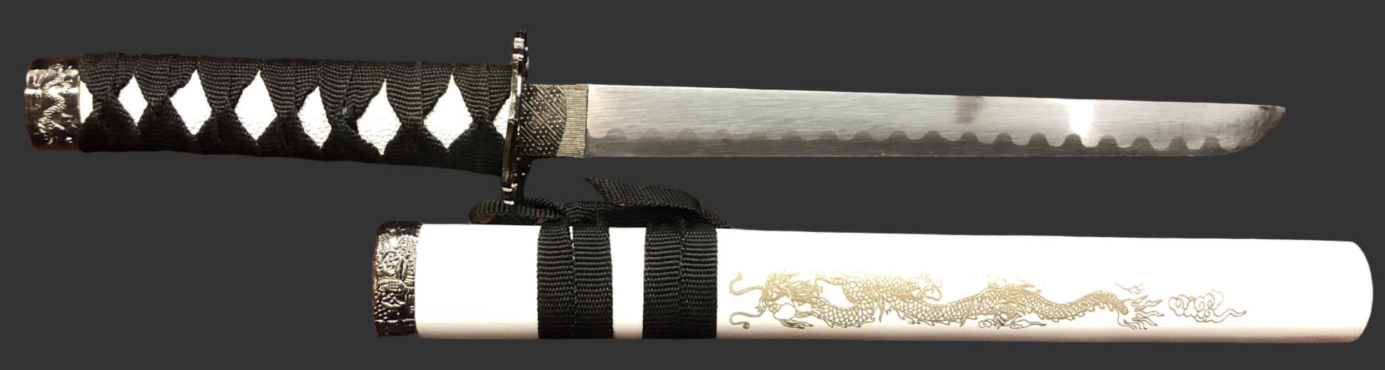 Golden Dragon (White) Samurai Sword
