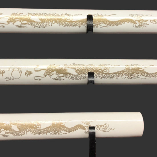 Golden Dragon (White) Samurai Sword