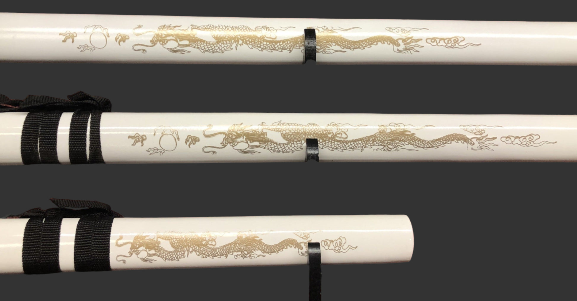 Golden Dragon (White) Samurai Sword