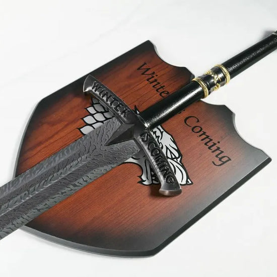 Sword on a grey background