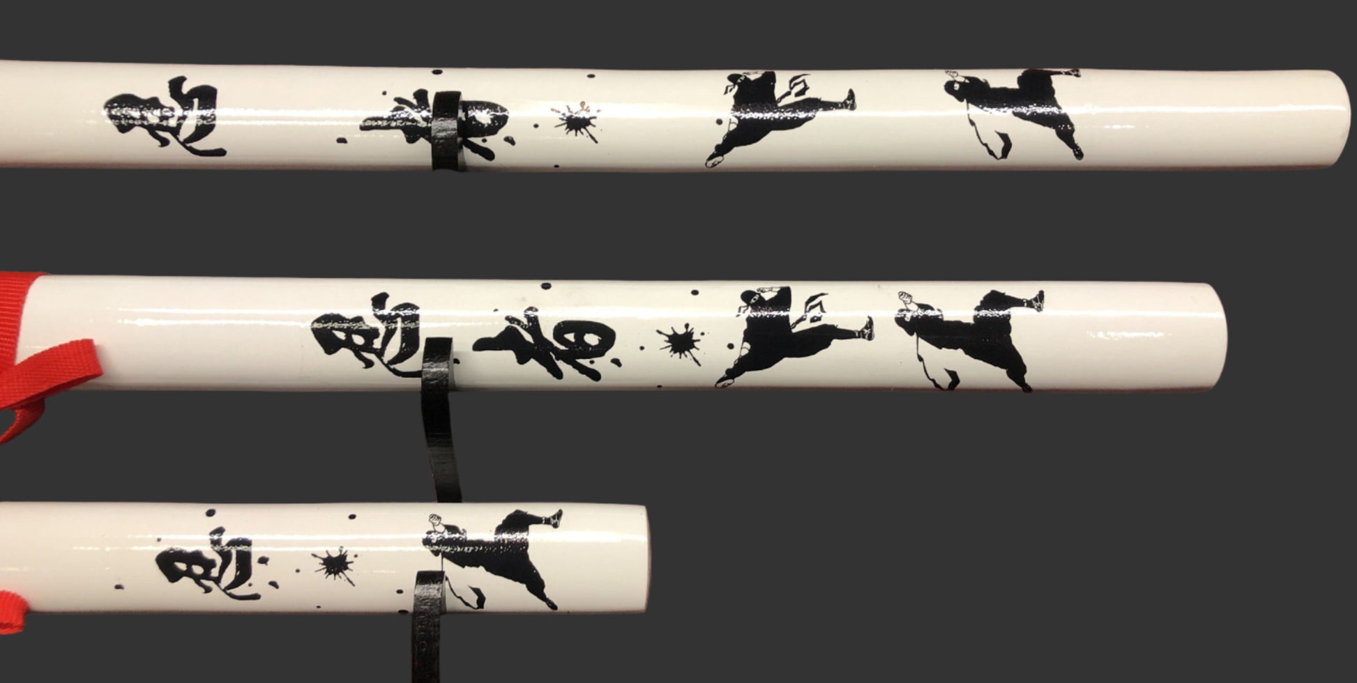 Red & Black Ninja Samurai Sword Set