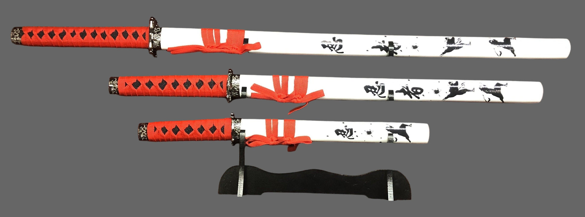 Red & Black Ninja Samurai Sword Set
