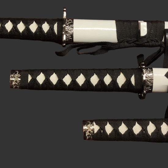 White & Black Samurai Sword Set