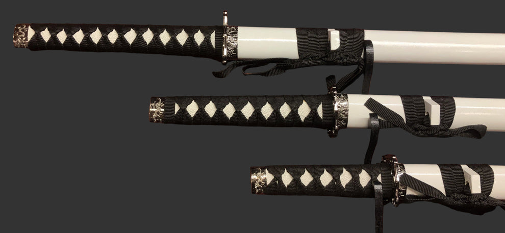 White & Black Samurai Sword Set