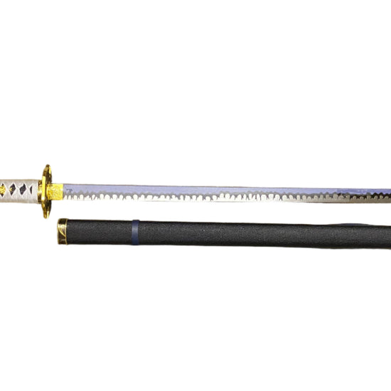 Sword with black sheath on a white background