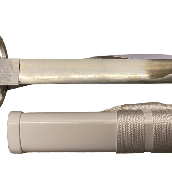 Sword with sheath on a white background