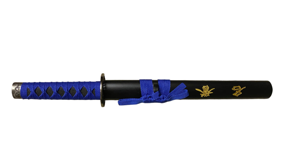 Sword with blue sheath on a white background