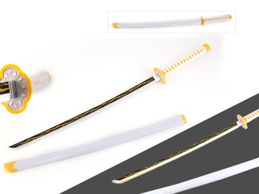 Zenitsu Agatsuma Nichirin | Demon Slayer | Metal | Light Up | Katana Sword