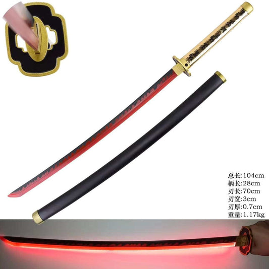 Yoriichi Tsugikuni Nichirin | Demon Slayer | Metal | Light Up | Katana Sword