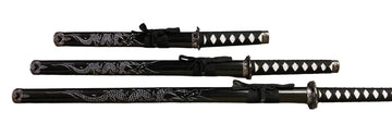 Silver Dragon Samurai Sword Set