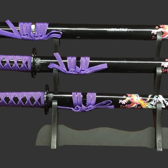 Purple Dragon Samurai Sword Set