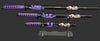 Purple Dragon Samurai Sword Set