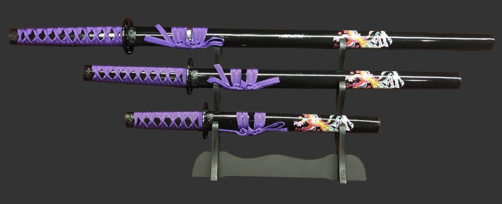Purple Dragon Samurai Sword Set