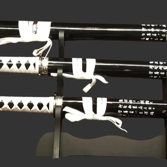 Black & White Dragon Samurai Sword Set