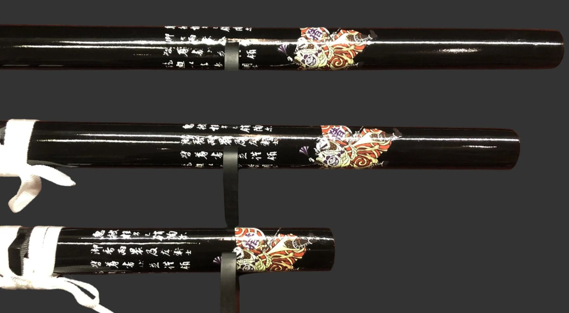 Black & White Dragon Samurai Sword Set