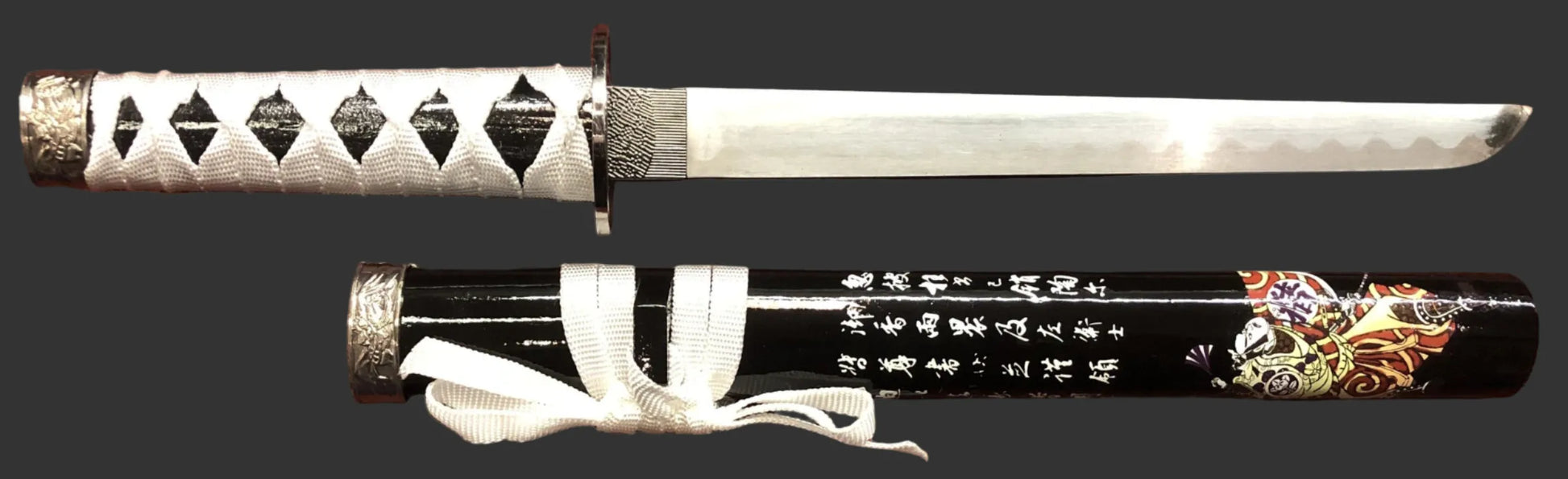 Black & White Dragon Samurai Sword Set
