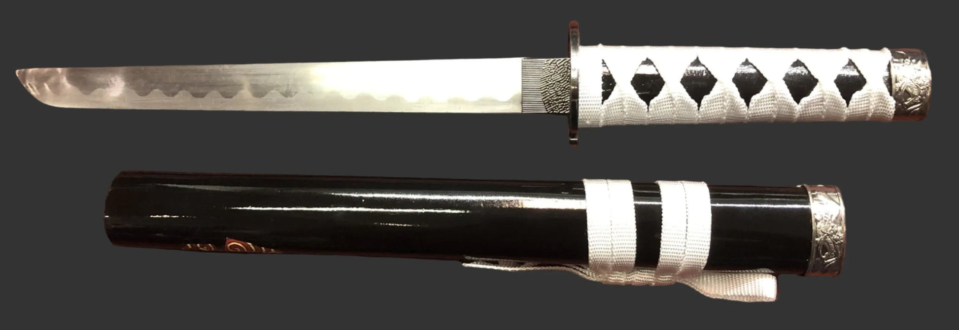 Black & White Dragon Samurai Sword Set