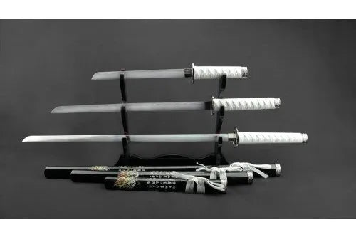 Black & White Dragon Samurai Sword Set