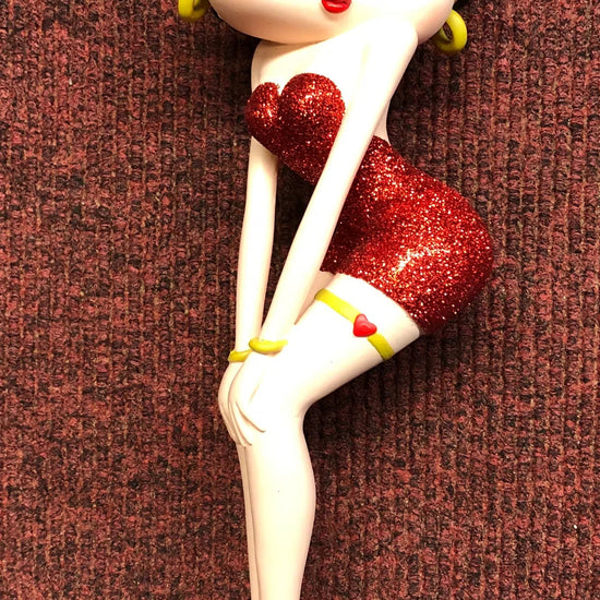Betty Boop Figurine | Red Glitter Classic Pose