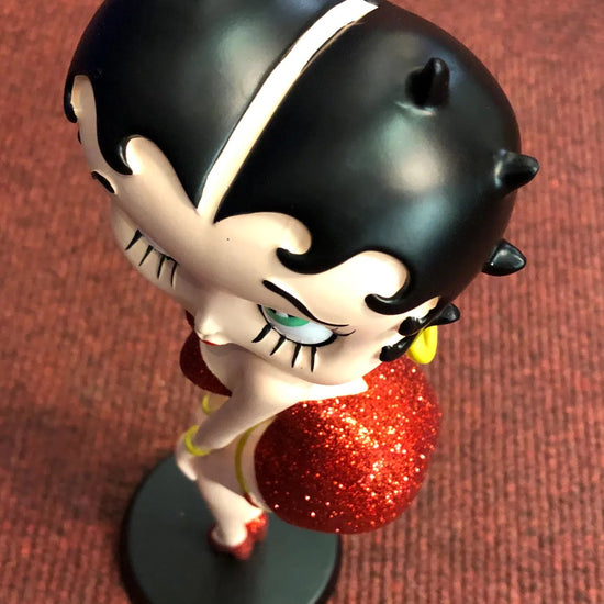 Betty Boop Figurine | Red Glitter Classic Pose