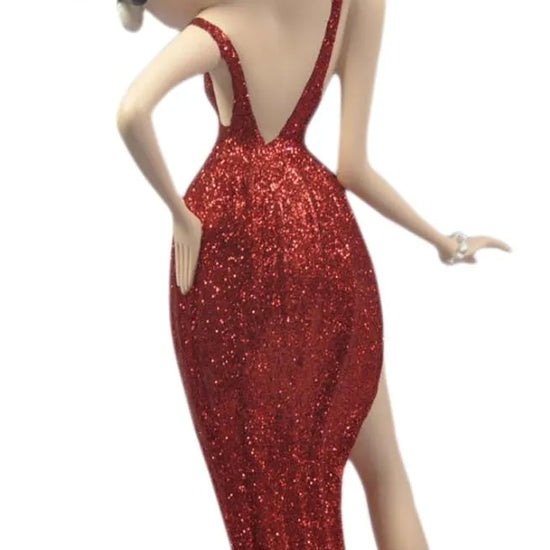 Betty Boop Figurine | Red Glitter Evening Dress
