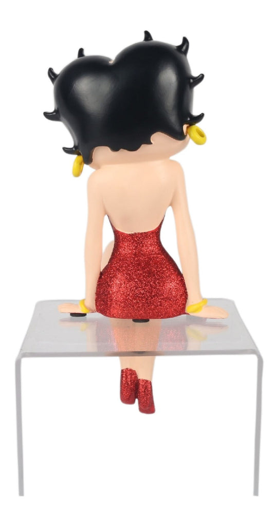 Betty Boop Figurine | Red Glitter Shelf Sitter
