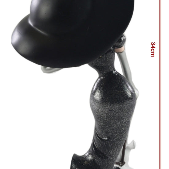 Betty Boop Figurine | Walking Pudgy Black Glitter Dress