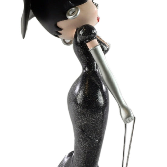 Betty Boop Figurine | Walking Pudgy Black Glitter Dress