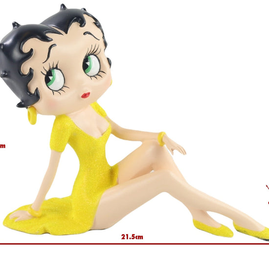 Betty Boop Figurine | Yellow Glitter Demure