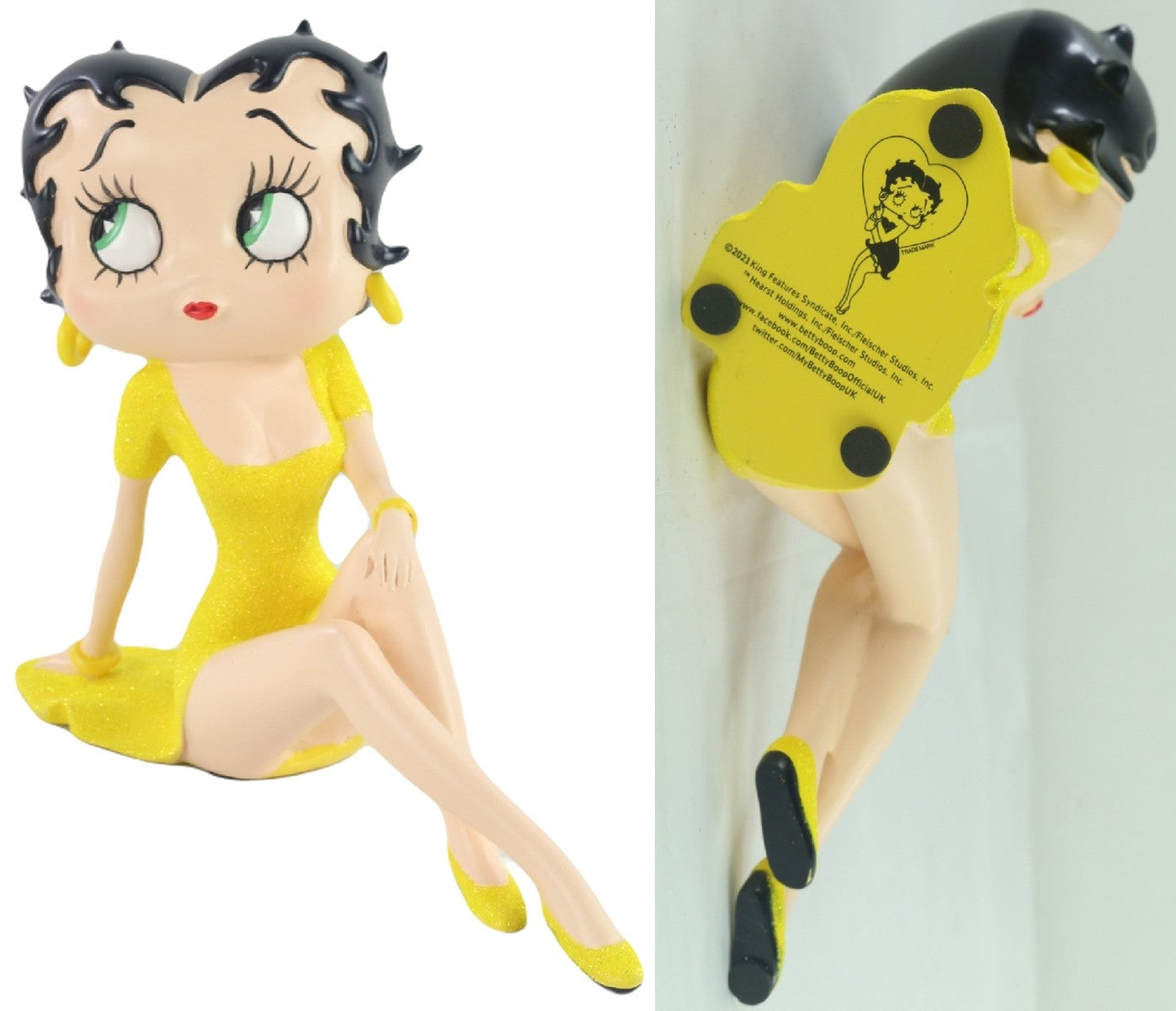 Betty Boop Figurine | Yellow Glitter Demure