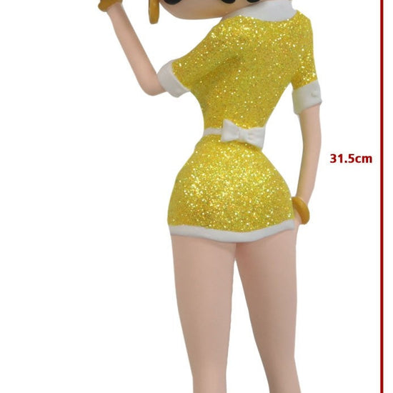 Betty Boop Figurine | Yellow Glitter Diner Waitress