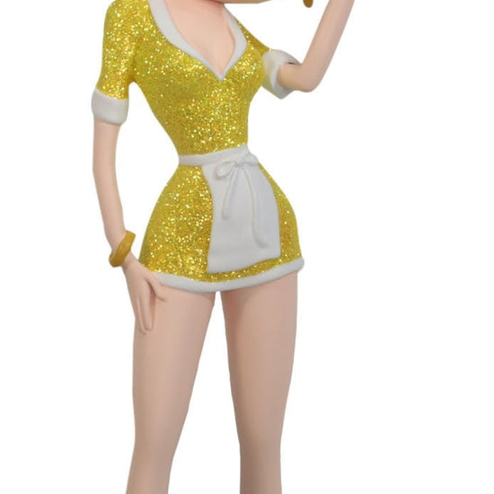 Betty Boop Figurine | Yellow Glitter Diner Waitress