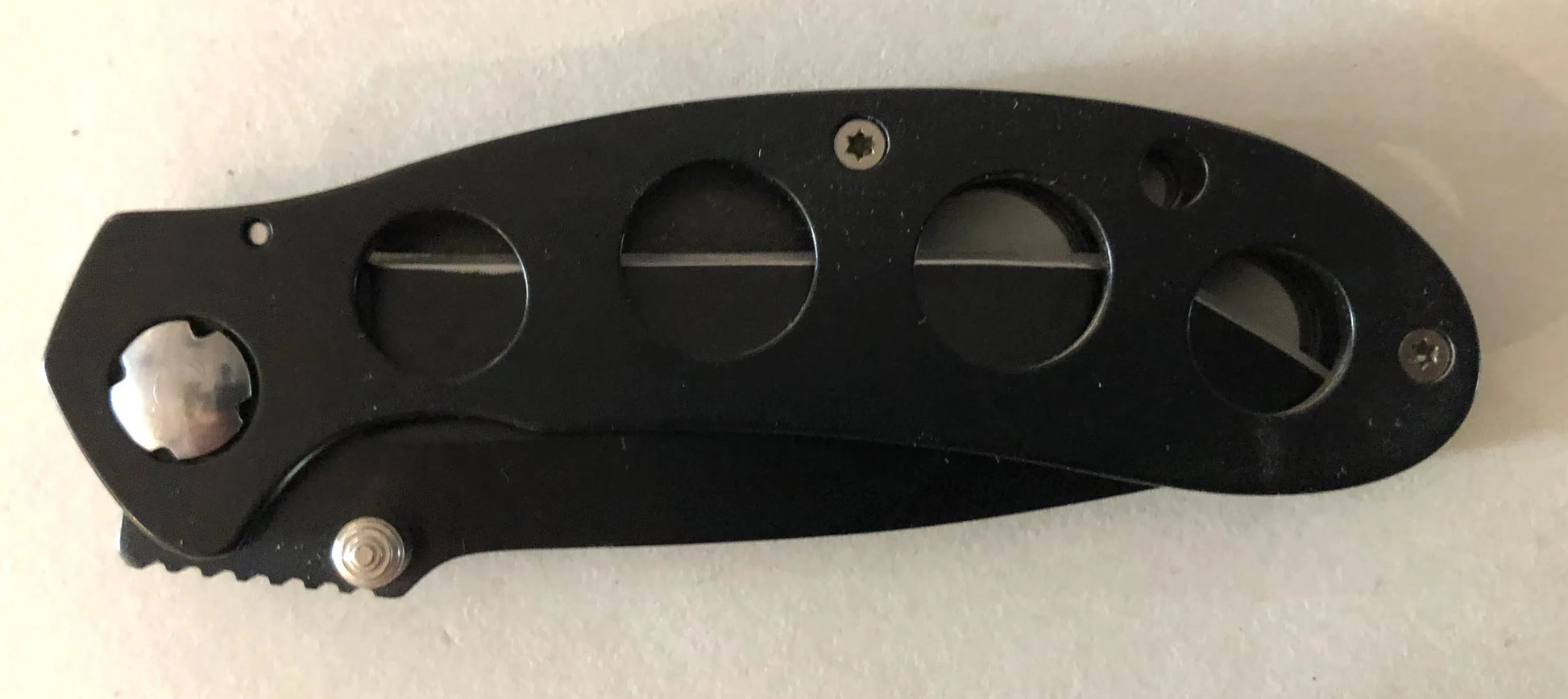 Black Four Hole Lock Knife