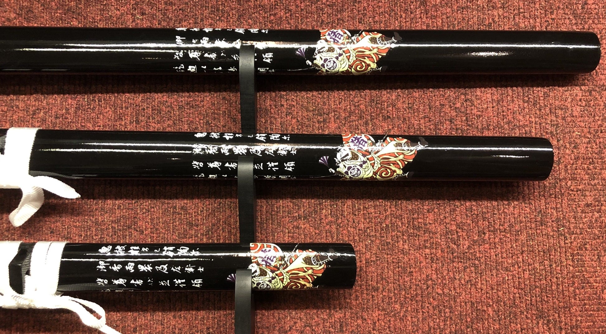 Black & White Dragon Samurai Sword Set