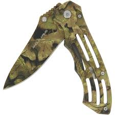 Camo Forest Lock Knife