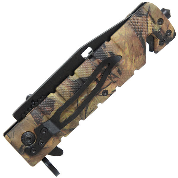 Camo Survival Lock Knife