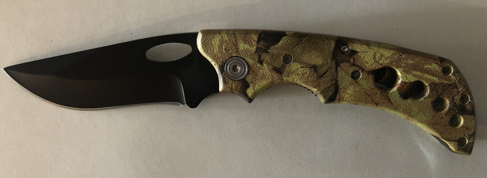Camo Tree Effect Lock Knife