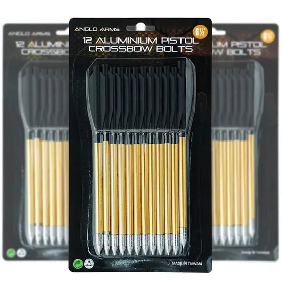 Crossbow Aluminium Bolts - Pack of 12 (AW390)