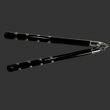 Decorative Stud Black Wood Nunchucks