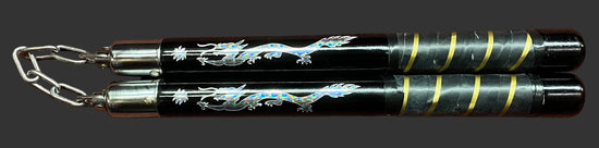 Dragon Wrapped Wooden Nunchucks