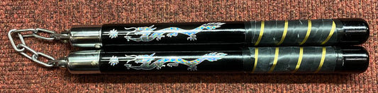 Dragon Wrapped Wooden Nunchucks
