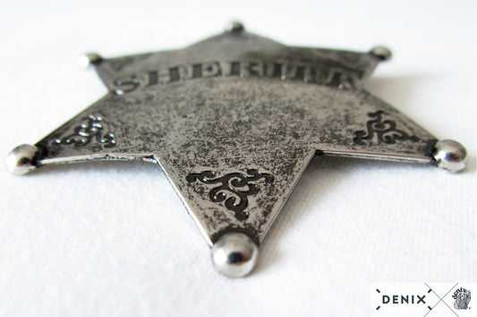 Sheriff Star Six Point Metal Badge