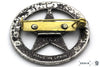 Texas Rangers circle star cut-out Metal badge
