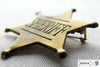 Six Point Tipped Sheriff Star Metal Badge