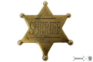 Six Point Tipped Sheriff Star Metal Badge