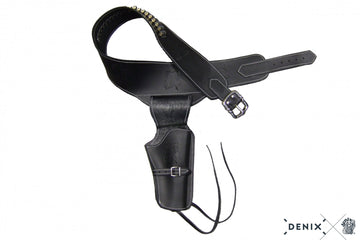 Leather Holster Cartridge Single Denix Black Belt