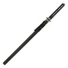 Black sword with decorative handle on a white background