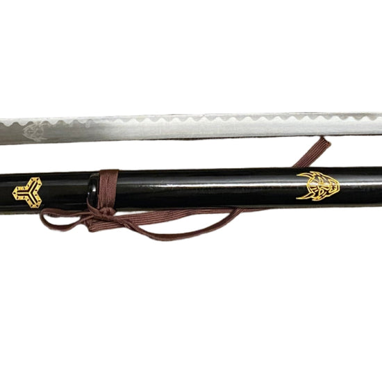 Sword with sheath on a white background