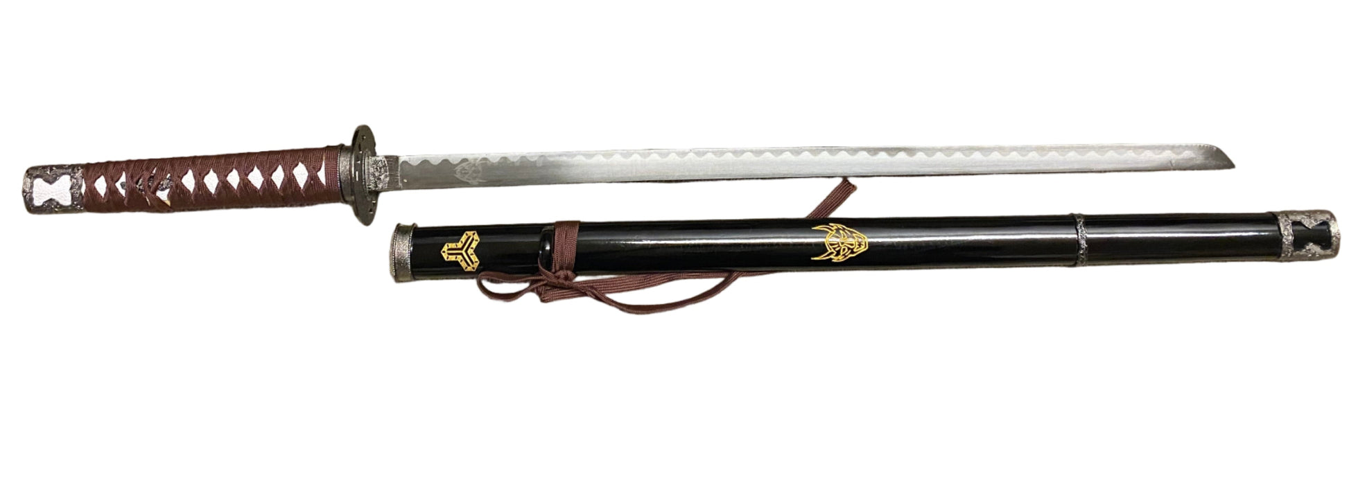 Sword with sheath on a white background